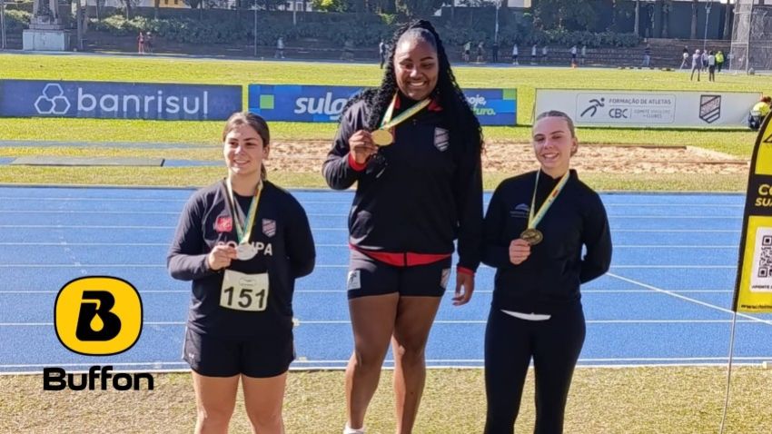 Luíza Schranck é vice-campeã gaúcha sub-18 no lançamento do martelo